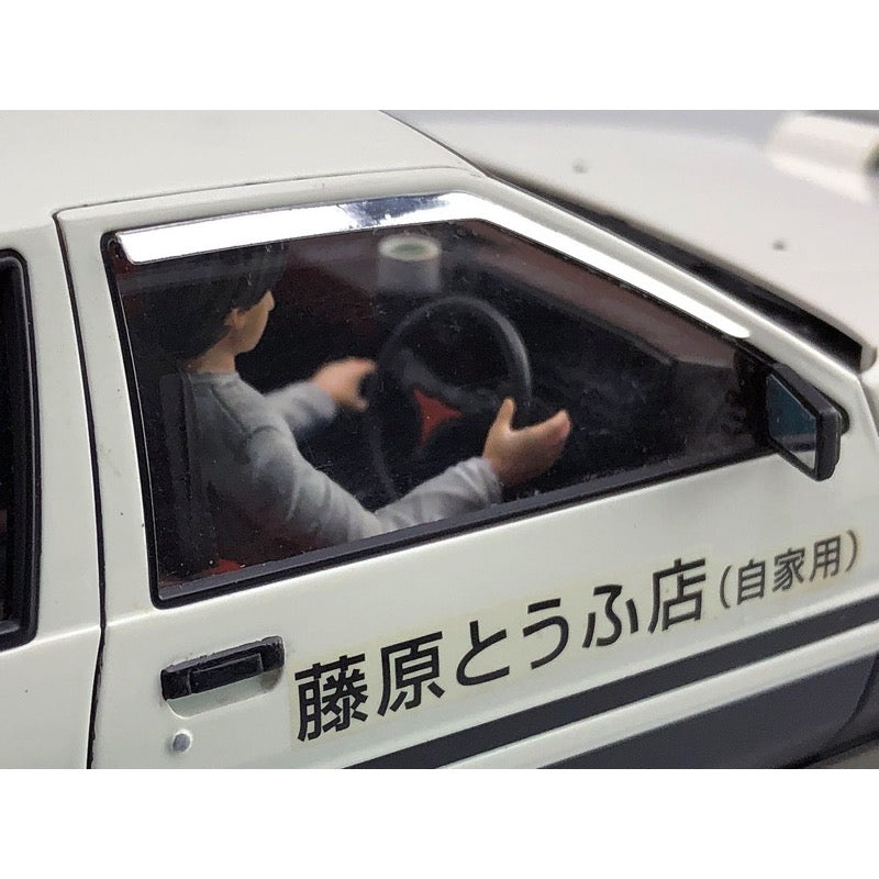 Aoshima A005954 1/24 Takumi Fujiwara AE86 Trueno Project D with Driver Figure 4905083059548