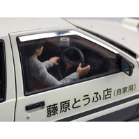 Aoshima A005954 1/24 Takumi Fujiwara AE86 Trueno Project D with Driver Figure 4905083059548