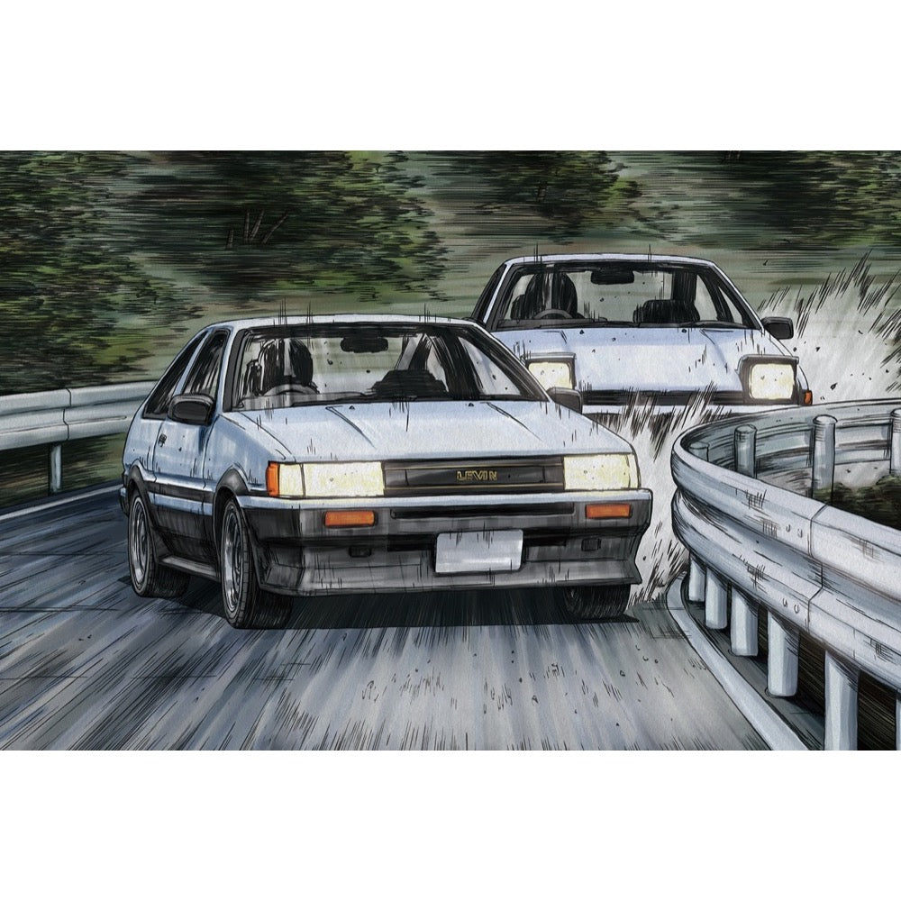 Aoshima A005965 1/24 Initial D Fakiyama Wataru AE86 Levin Toyota 4905083059654