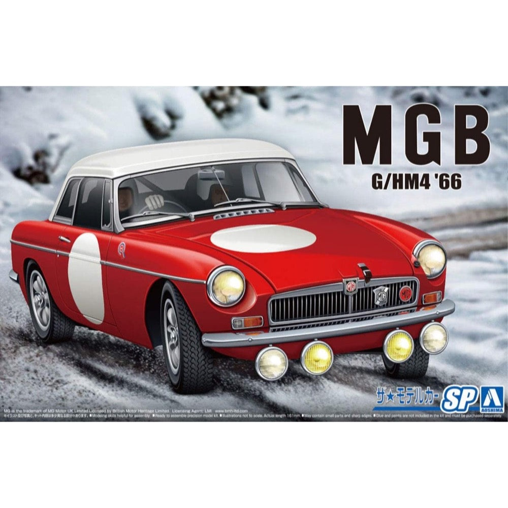Aoshima 006126 1/24 BLMC G/HM4 MG-B Club Rally Ver Plastic Model Kit