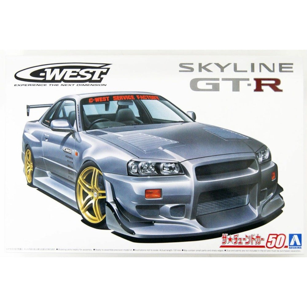 Aoshima A006149 1/24 Nissan Skyline GT-R C-West BNR34 2002