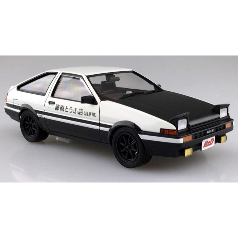 Aoshima 006198 1/24 Initial D Fujiwara Takumi AE86 Trueno Project D Ver. Pre-painted Plastic Model Kit
