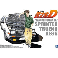 Aoshima 006199 1/24 Initial D Fujiwara Takumi AE86 Trueno Comics Vol.1 Ver. Pre-painted Plastic Model Kit