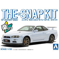 Aoshima A006251 1/32 Nissan R34 Skyline GT-R White