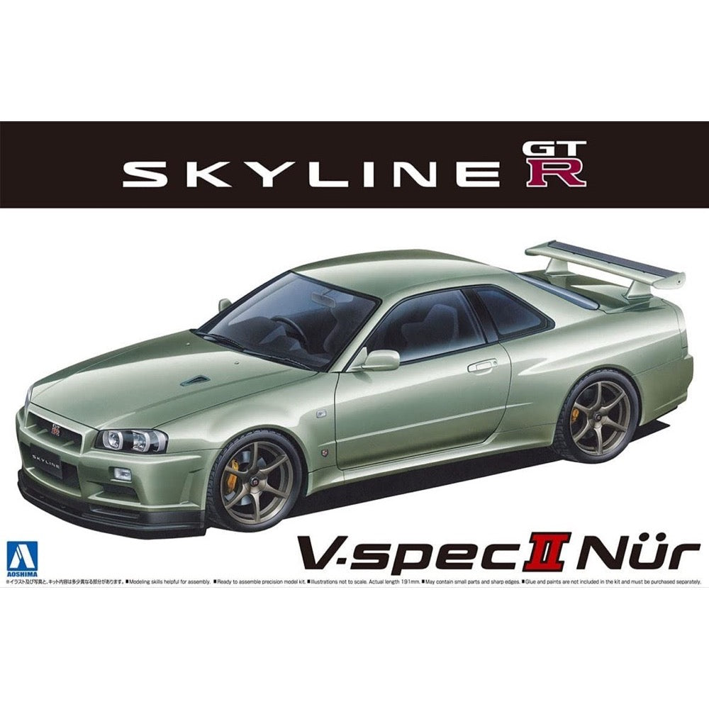 Aoshima A006275 1/24 Nissan BNR34 Skyline GT-R V-specII Nur 2002