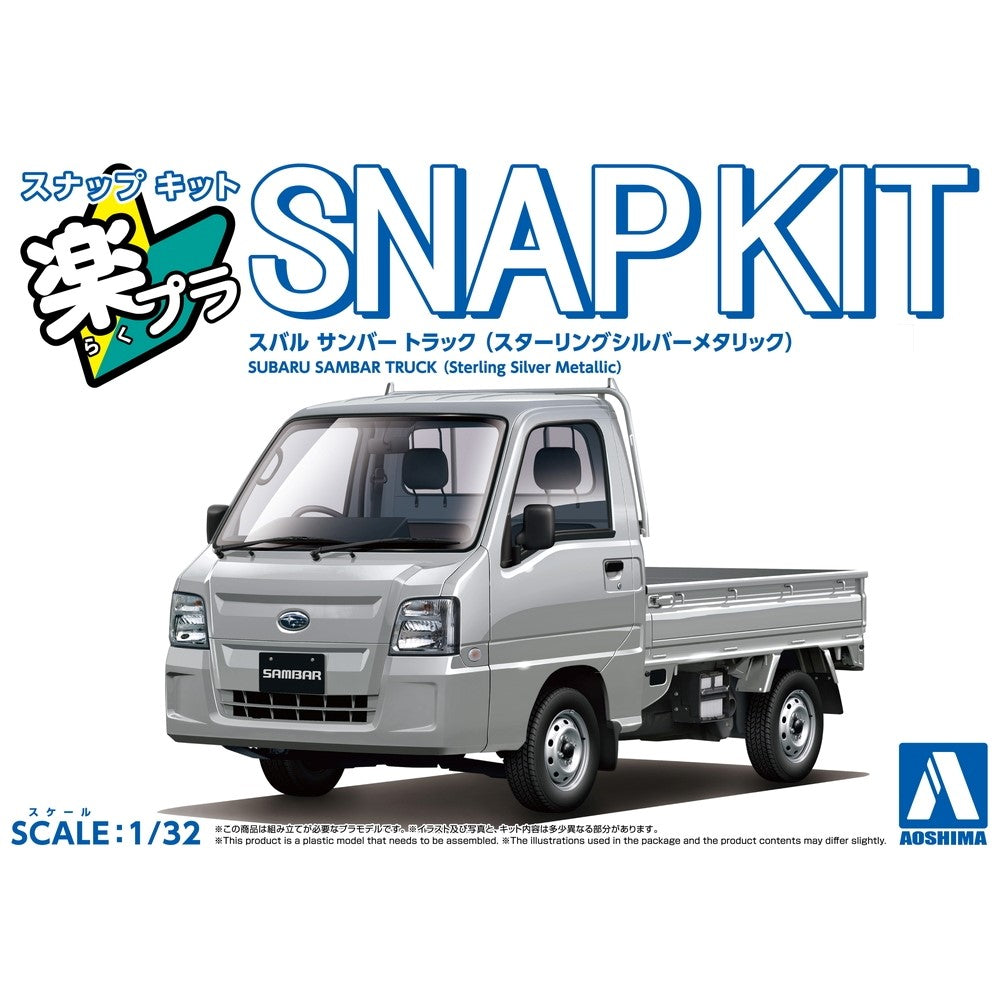 Aoshima 1/32 Snap Subaru Sambar Truck (Sterling Silver Metallic)