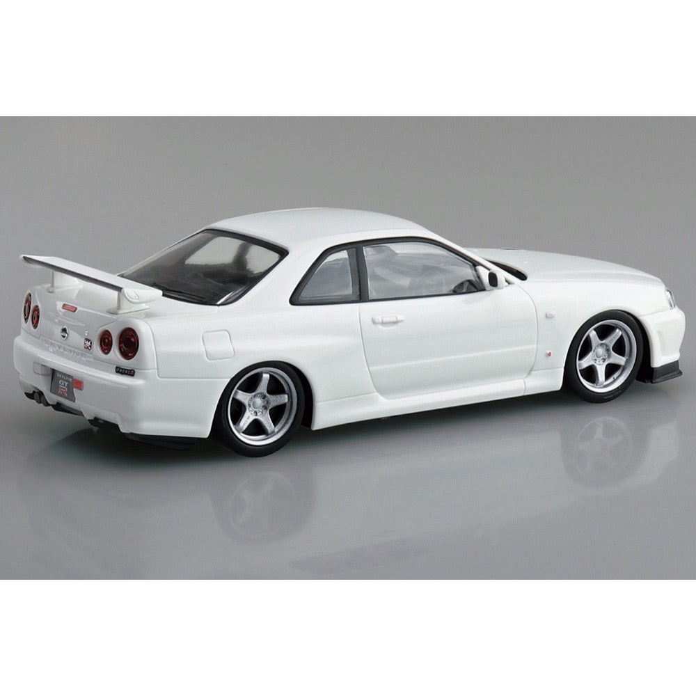 Aoshima A006632 1/32 Nissan R34 Skyline GT-R Custom Wheel White Pearl Snap Kit
