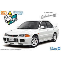 Aoshima 006780 1/24 Snap CE9A Lancer Gsr Evolution III 1995 Scotia White 4905083067802