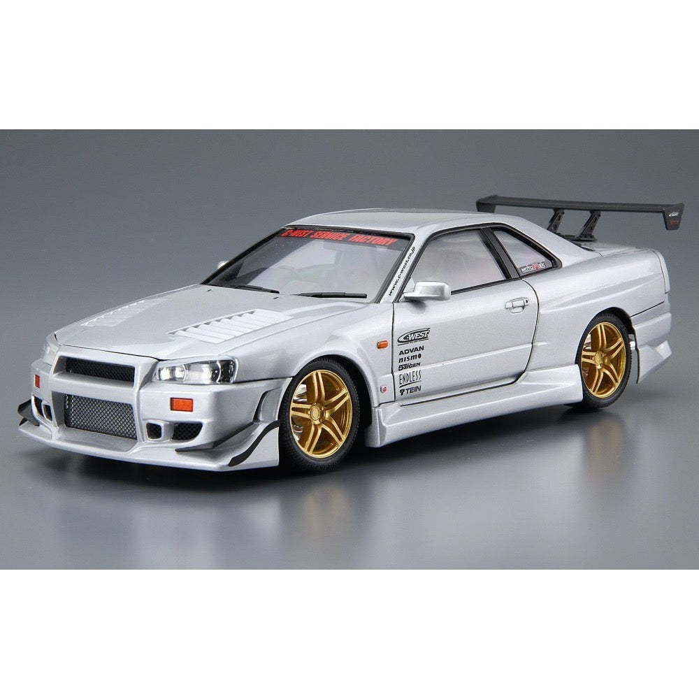 Aoshima A006990 1/24 C-West Bnr34 Skyline Gt-R '02 (Nissan)