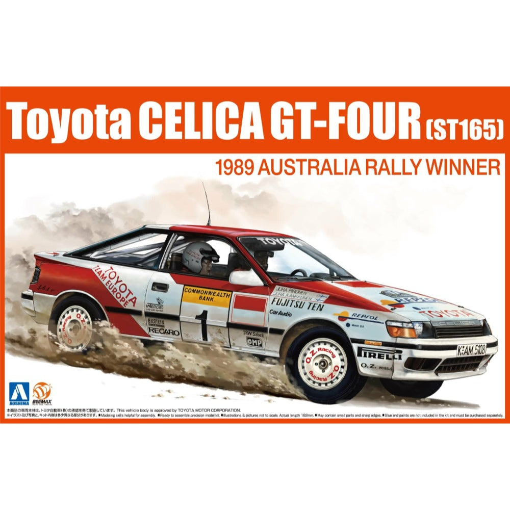 Aoshima A008119 1/24 Toyota Celica GT-Four ST165 1989 Australia Rally Winner