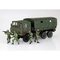 Aoshima A01208 1/72 JGSD 3 1/2T Truck With Additional Armor with 6 Figures