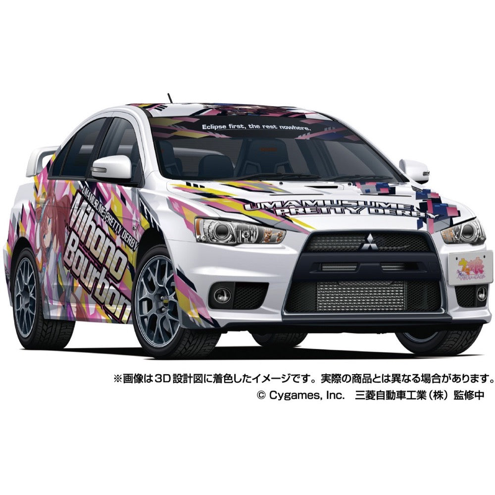 Aoshima A020128 1/24 Umamusume: Pretty Derby Ver.2 Cz4A Lancer Evolution X Final Edition 2015 (Mitsubishi)