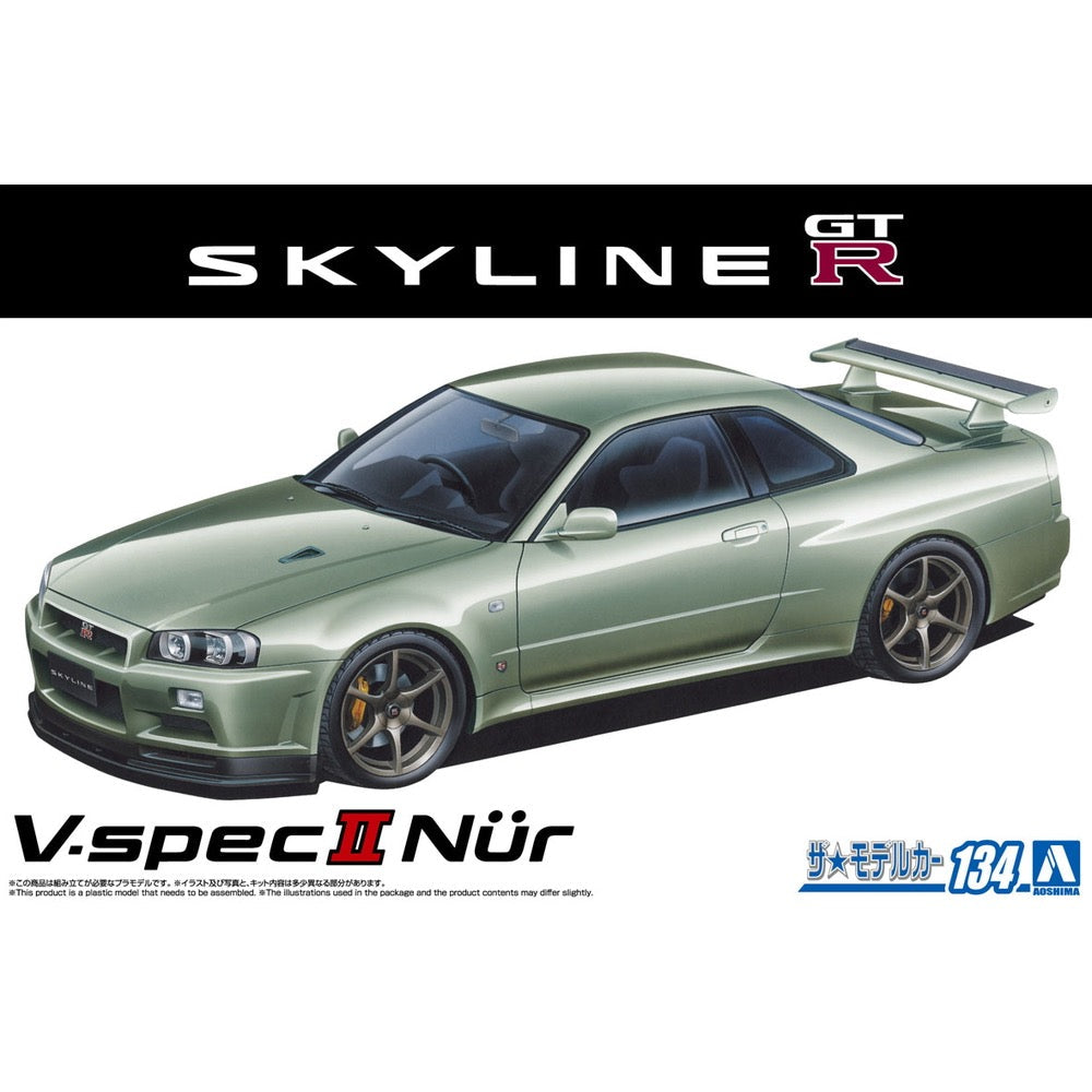 Aoshima 020240 1/24 Nissan Bnr34 Skyline Gt-R V-Spec II Nur. '02