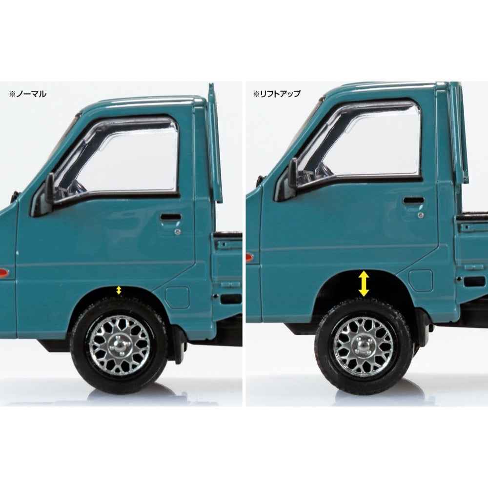 Aoshima 1/32 Snap Subaru Sambar Truck Custom Wheels Blue Gray