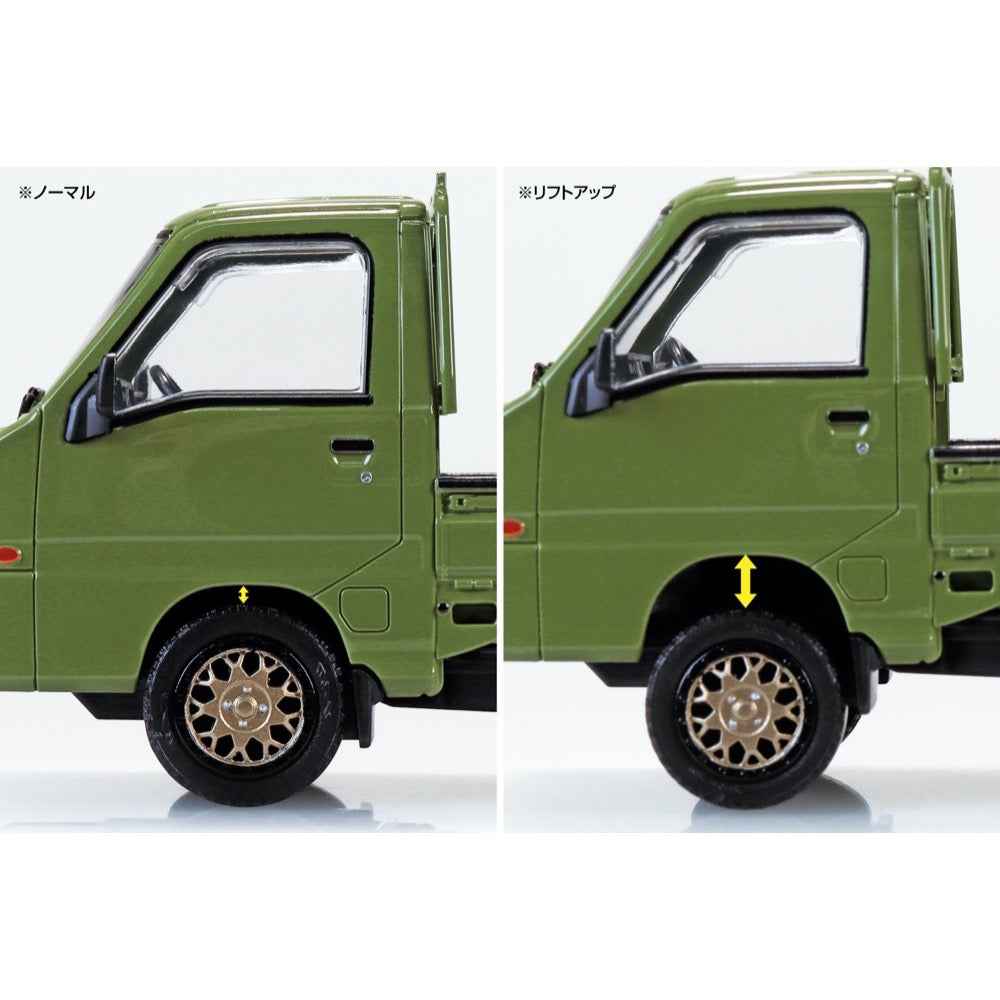 Aoshima 1/32 Snap Subaru Sambar Truck Custom Wheels Olive Green