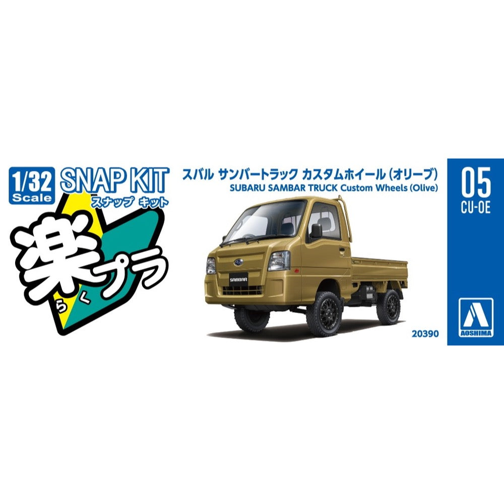 Aoshima 1/32 Snap Subaru Sambar Truck Custom Wheels Olive