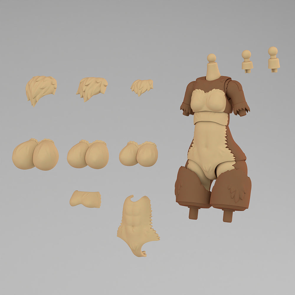 Aoshima Kemopla Body Parts Set 01 Japanese Wolf Color