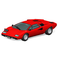 Aoshima 06533 1/32 Lamborghini Countach LP400 Red Snap Kit 4905083065334