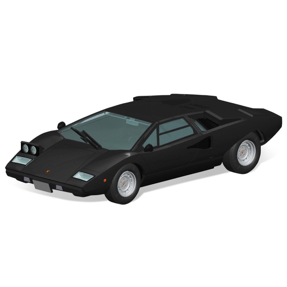 Aoshima A06538 1/32 Lamborghini Countach LP400 Black Snap Kit 4905083065389