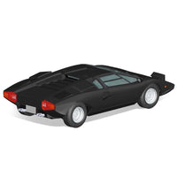 Aoshima A06538 1/32 Lamborghini Countach LP400 Black Snap Kit 4905083065389