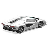 Aoshima 06539 1/32 Lamborghini Countach LPI 800-4 White Sanp Kit 4905083065396