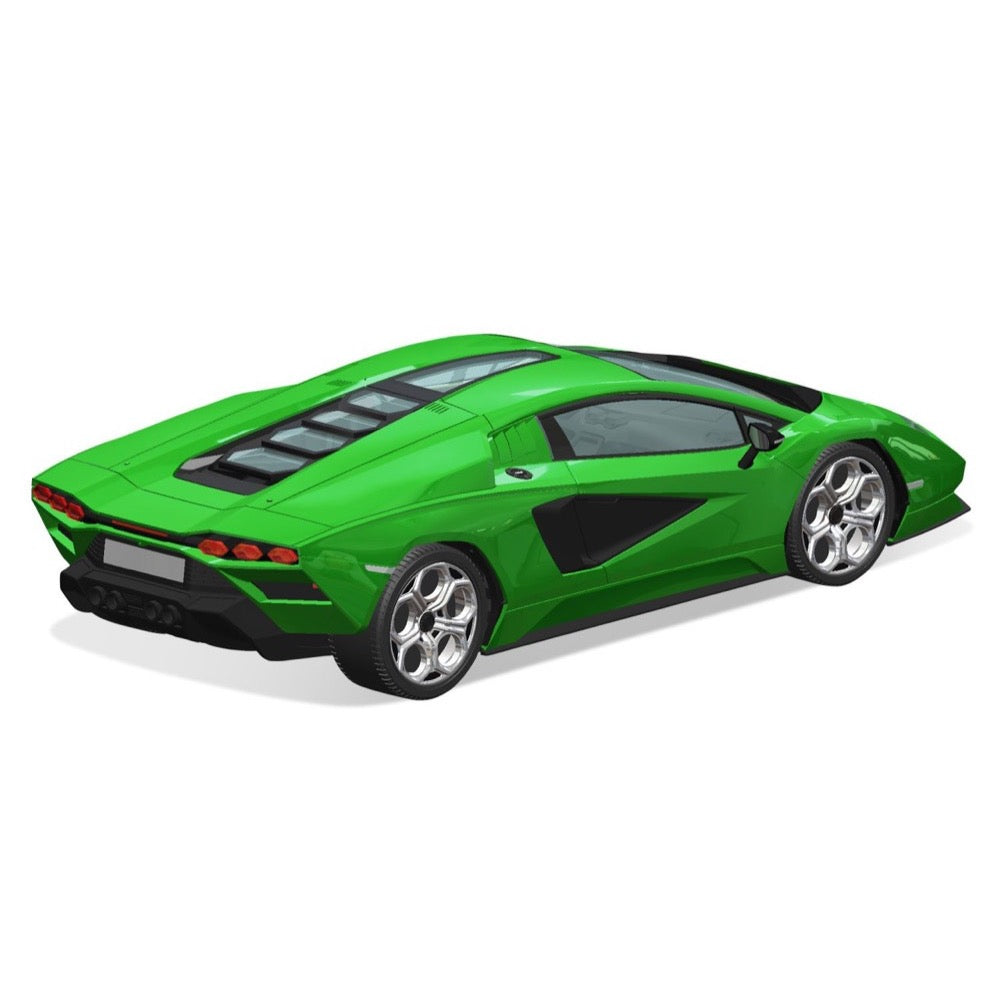 Aoshima A06543 1/32 Lamborghini Countach LPI 800-4 Green Snap Kit 4905083065433