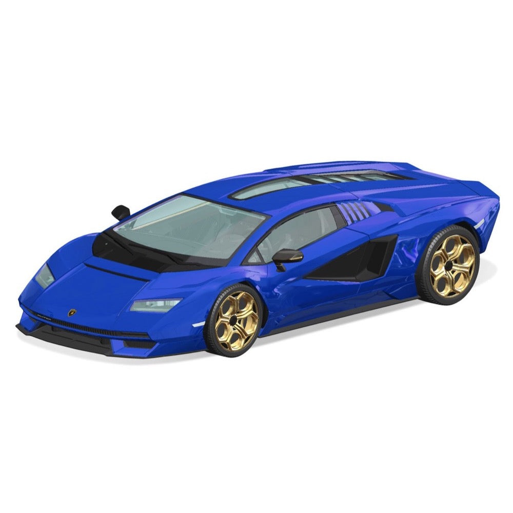 Aoshima A06544 1/32 Lamborghini Countach LPI 800-4 Metallic Blue Snap Kit 4905083065440