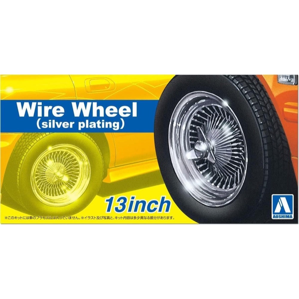 Aoshima A06626 1/24 Wire Wheel Silver Plating 13inch