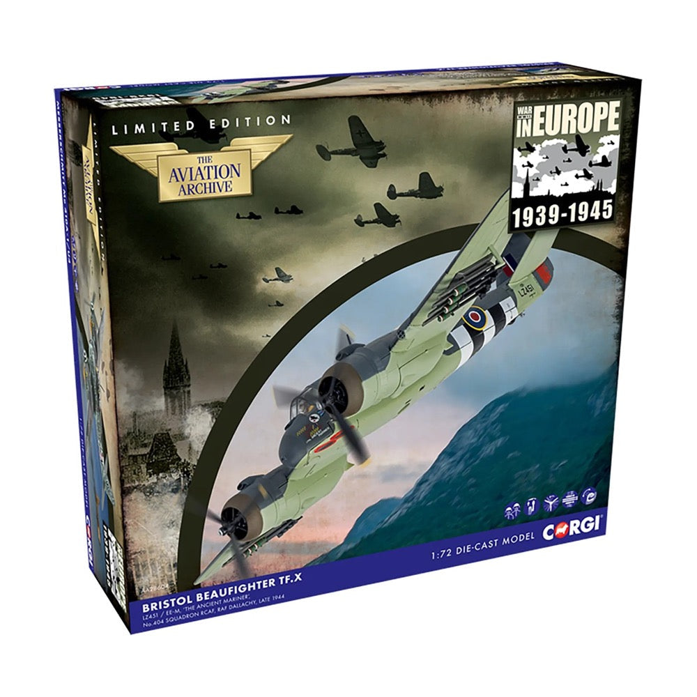 Corgi AA28604 1/72 Bristol Beaufighter TF.X, LZ451 / EE-M, 'The Ancient Mariner', Sqn/L Christison, 404sqn RCAF,October 1944
