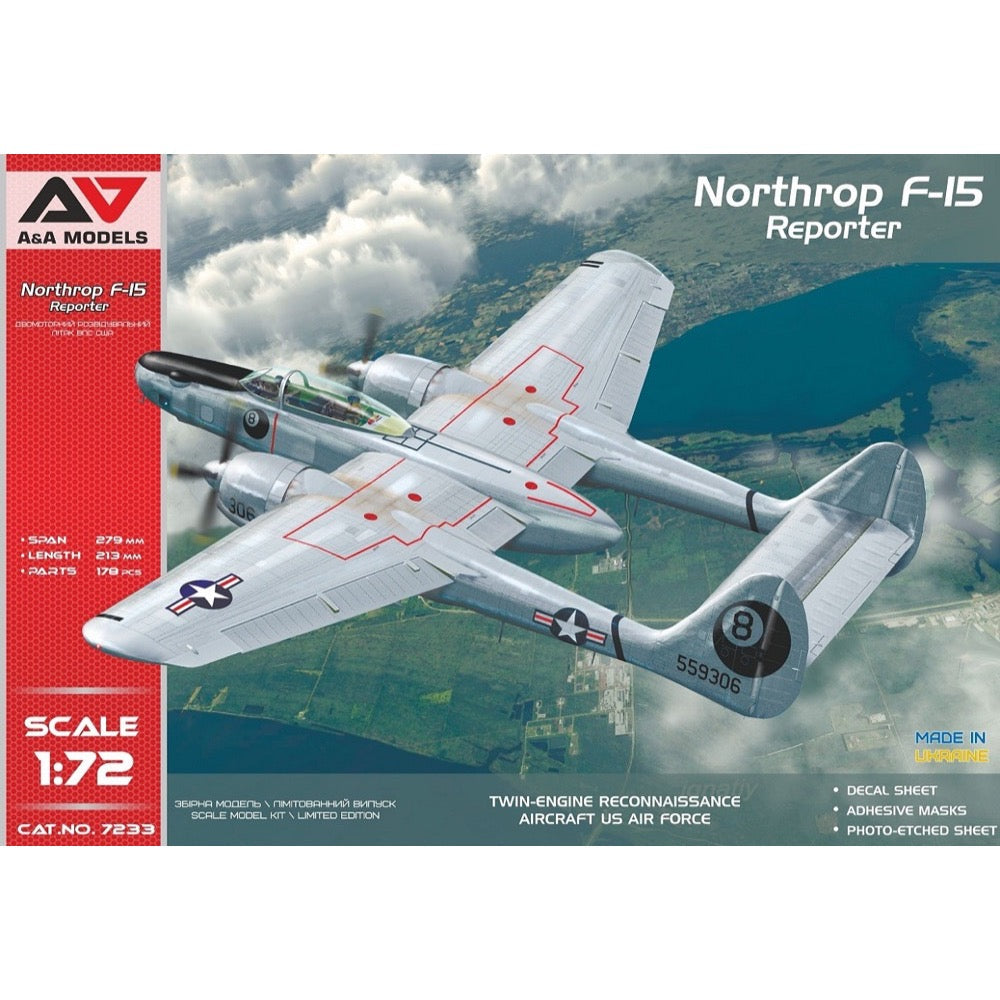 A&A Models 7233 1/72 Northrop F-15/RF-61 Reporter 3800237893362