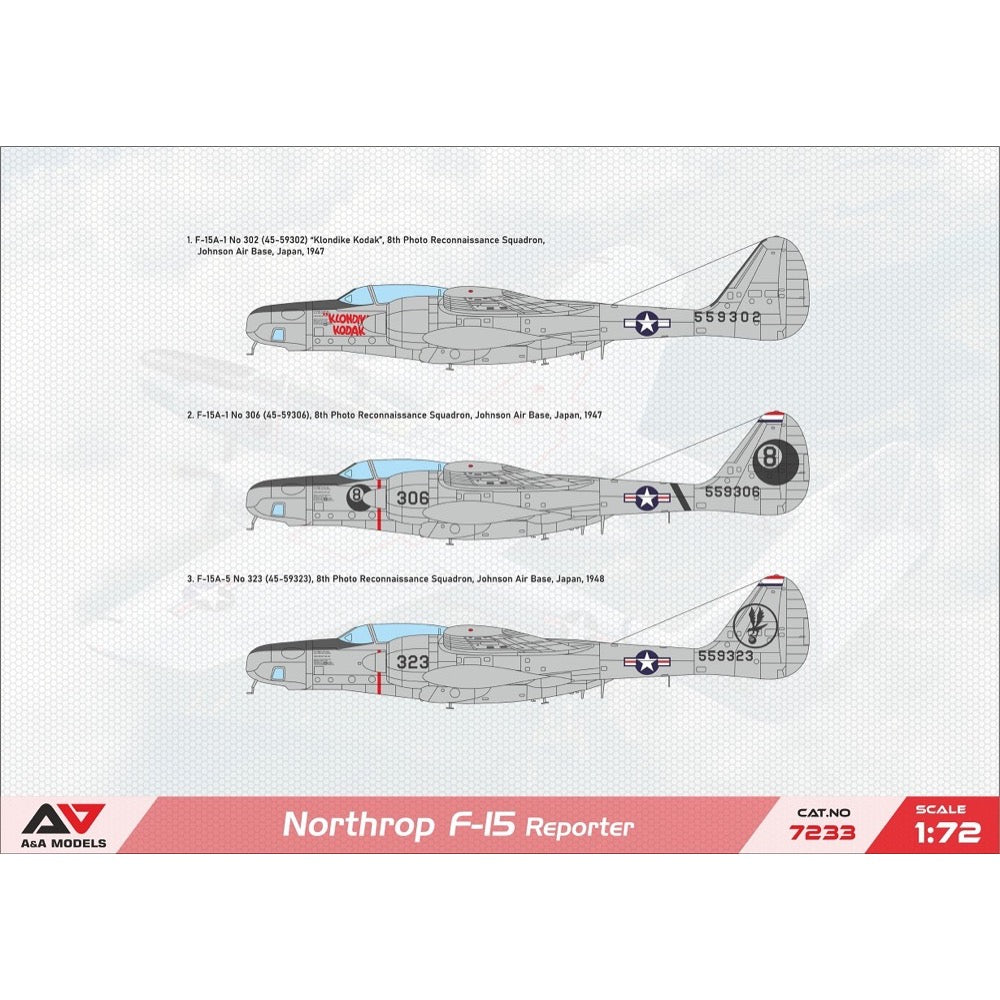 A&A Models 7233 1/72 Northrop F-15/RF-61 Reporter 3800237893362