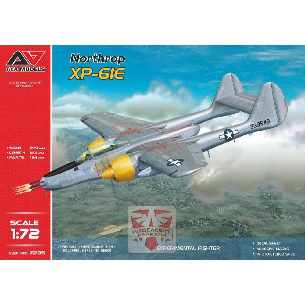 A&A Models 7235 1/72 Northrop XP-61E Experiments Fighter 3800237893560