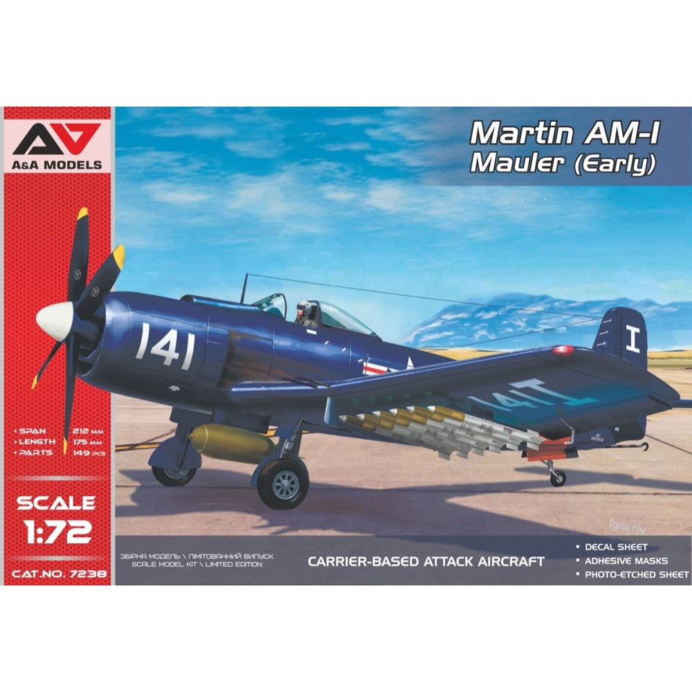 A&A Models 7238 1/72 Martin AM-1 Mauler Attack Aircraft Early 3800237893867