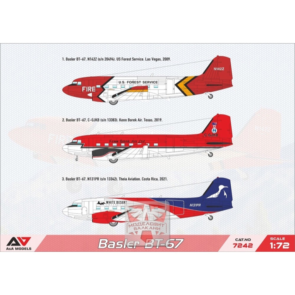 A & A Models 7242 1/72 Basler BT-67 (DC-3) Turboprop Utility Aircraft