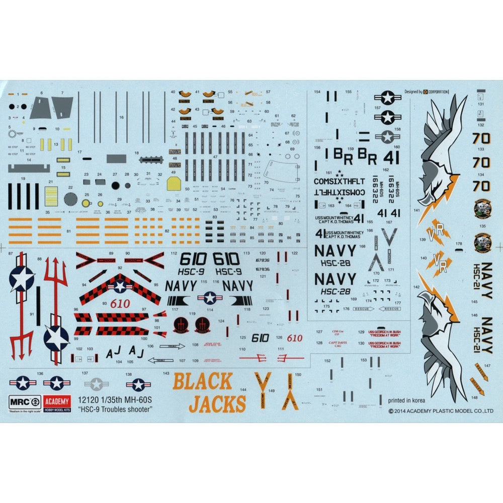 Academy 12120 1/35 MH-60S HSC-9 "Tridents" Seahawk