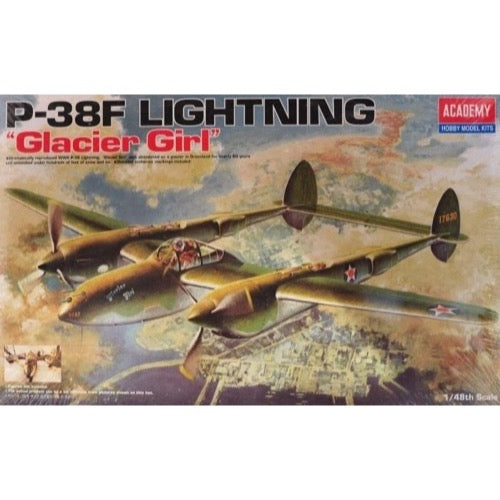 Academy 12208 1/48 P-38F Lighting Glacier Girl Lockheed 603550122088