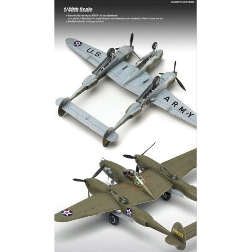 Academy 12208 1/48 P-38F Lighting Glacier Girl Lockheed 603550122088