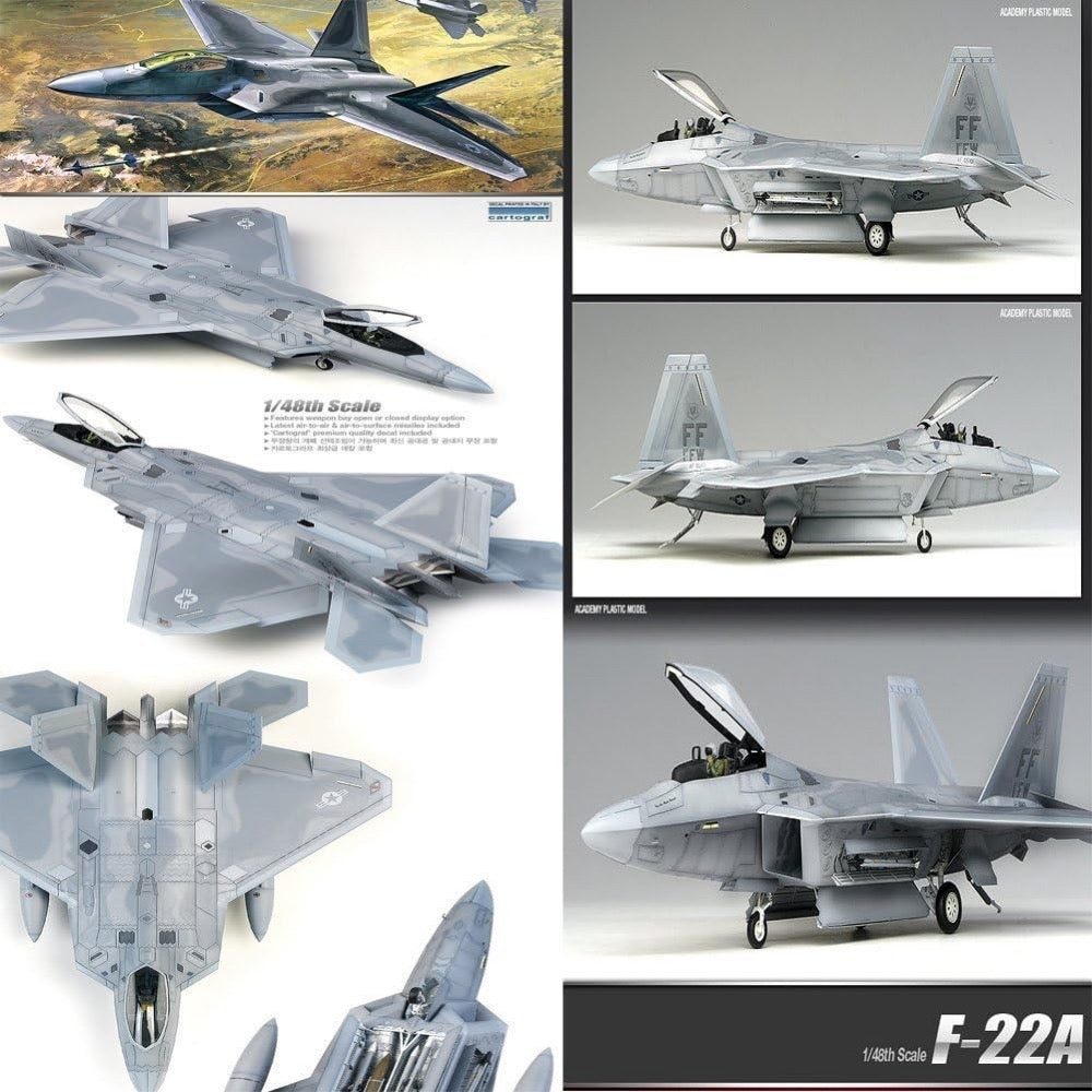 Academy 1/48 USAF F-22A Air Dominance Fighter Model Kit