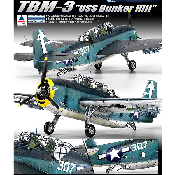 Academy 12285 1/48 TBM-3 "USS Bunker Hill" Avenger
