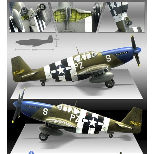 Academy 1/48 USAAF P-51B 70th Anniversary Normandy Invasion 1944 Model Kit