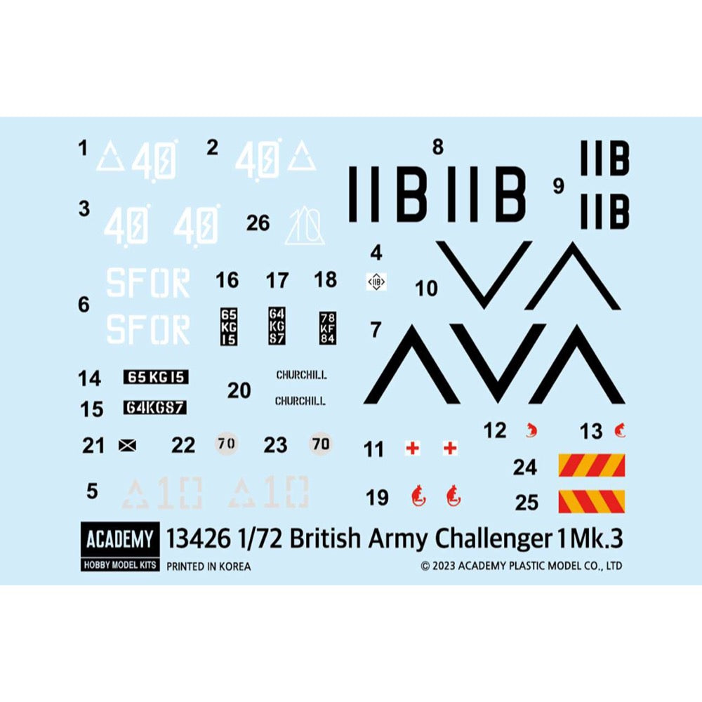 Academy 13426 1/72 Challenger 1 Mk 3 British Main Battle Tank