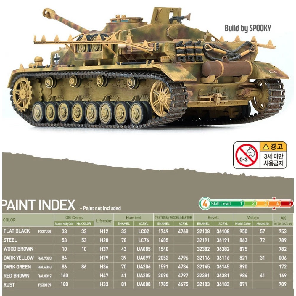 Academy 13522 1/35 German StuG IV Sd.Kfz.167 Ver.Early 8809258926382