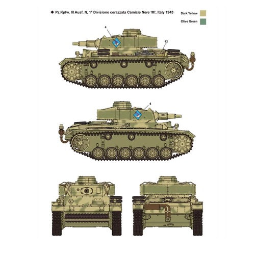Academy 1/35 German Panzer III Ausf.N Afrika Korps Model Kit