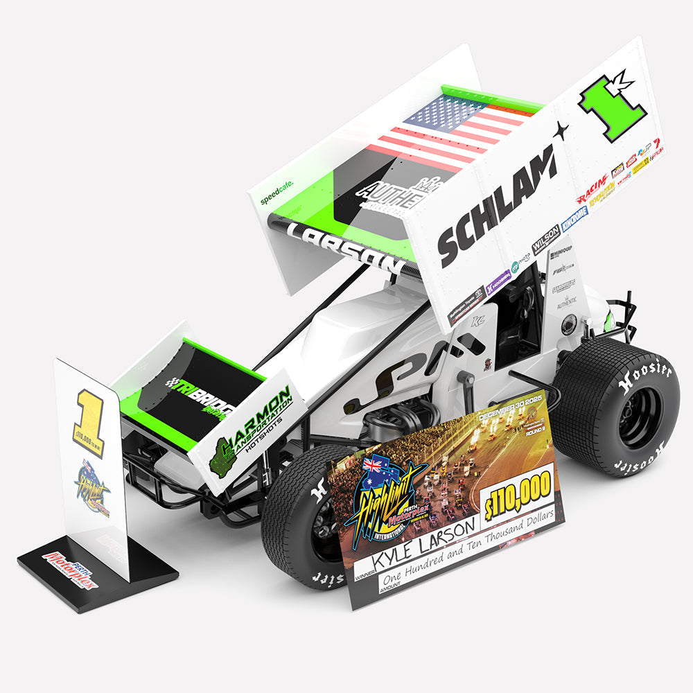 Authentic Collectables ACD18SC26A 1/18 Jason Pryde Motorsport No.1K Sprintcar 2025 High Limit International Perth Winner