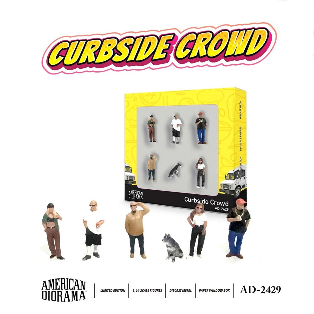 American Dioramas 1/64 Curbside Crowd Figure Set