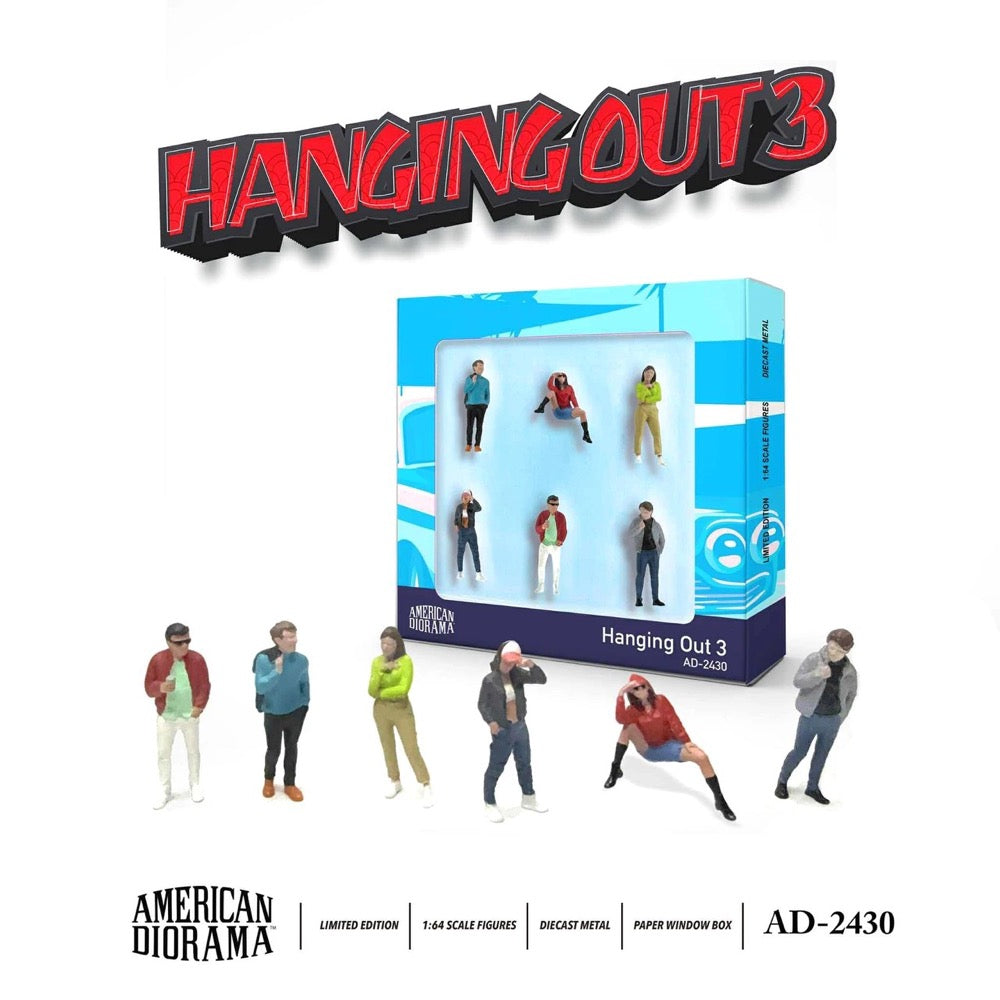 American Dioramas 1/64 Hanging Out 3 Figure Set