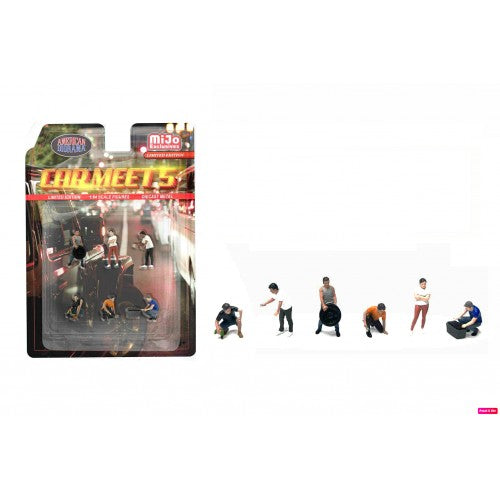 American Dioramas 1/64 Car Meet 5 Figure Set