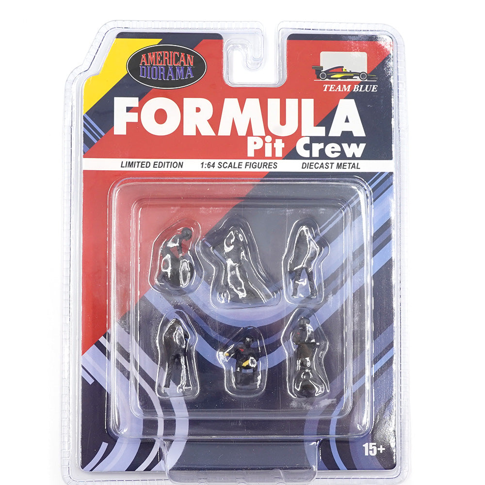 American Dioramas 1/64 Pit Crew Figures Team Blue
