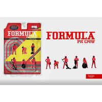 American Dioramas 1/64 Pit Crew Figures Team Red