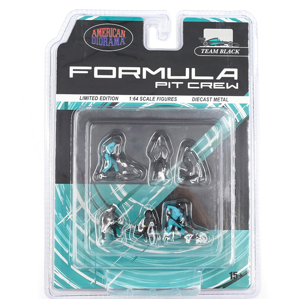 American Dioramas 1/64 Pit Crew Figures Team Black